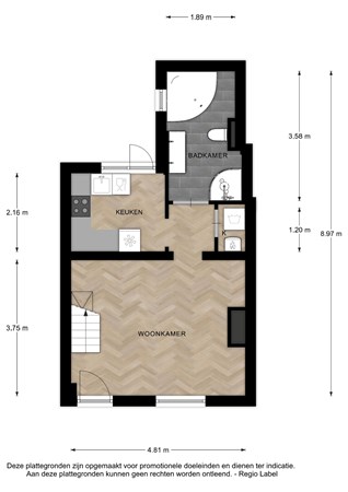 Floorplan - Badhuisstraat 6, 7411 PR Deventer